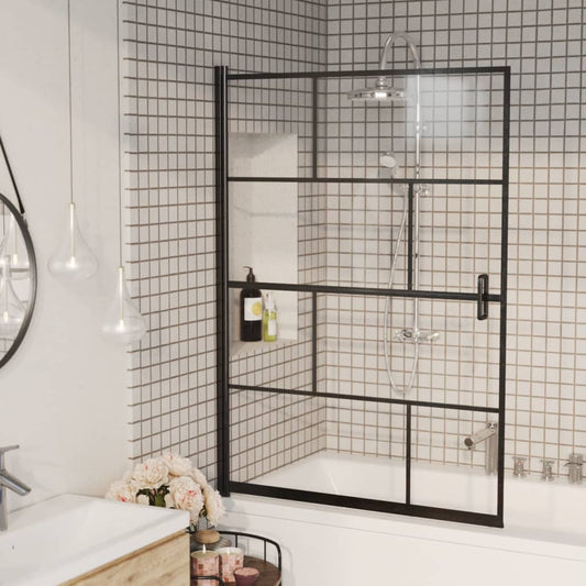 150750 vidaXL Shower Enclosure ESG 100x140 cm Black