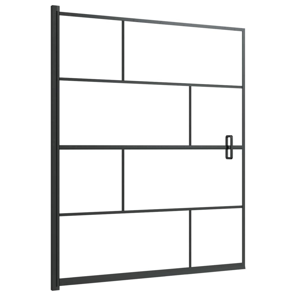 150751 vidaXL Shower Enclosure ESG 116x140 cm Black