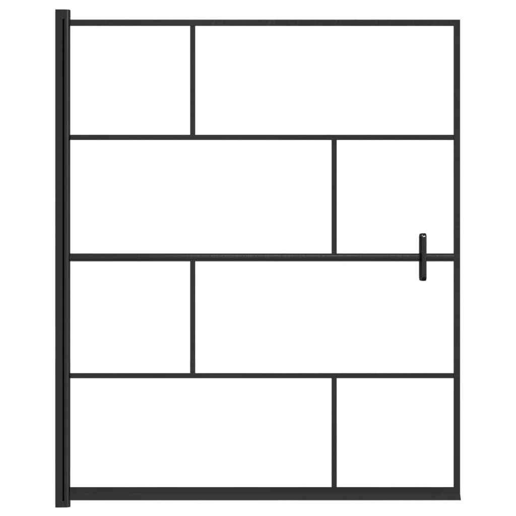 150751 vidaXL Shower Enclosure ESG 116x140 cm Black