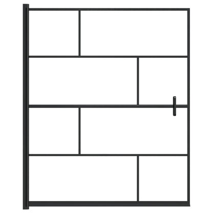 150751 vidaXL Shower Enclosure ESG 116x140 cm Black