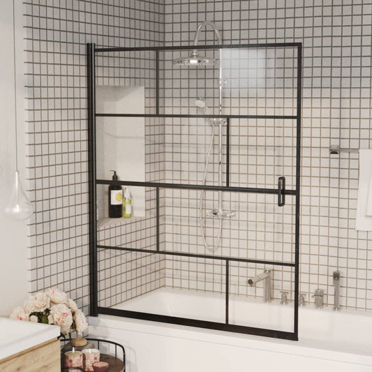 150751 vidaXL Shower Enclosure ESG 116x140 cm Black