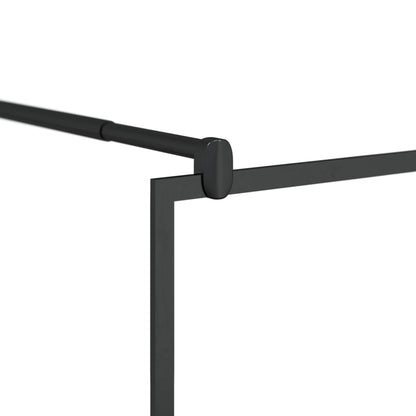 vidaXL Walk-in Shower Wall with Clear ESG Glass 115x195 cm Black