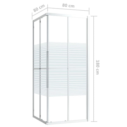 vidaXL Shower Cabin ESG 80x80x180 cm