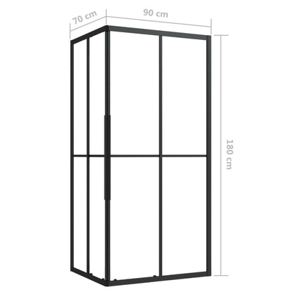 vidaXL Shower Cabin ESG 90x70x180 cm