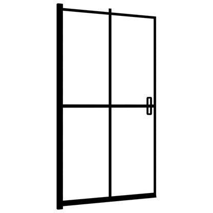 vidaXL Folding Shower Enclosure ESG 80x140 cm Black