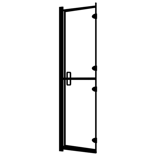 150819 vidaXL Folding Shower Enclosure ESG 100x140 cm Black