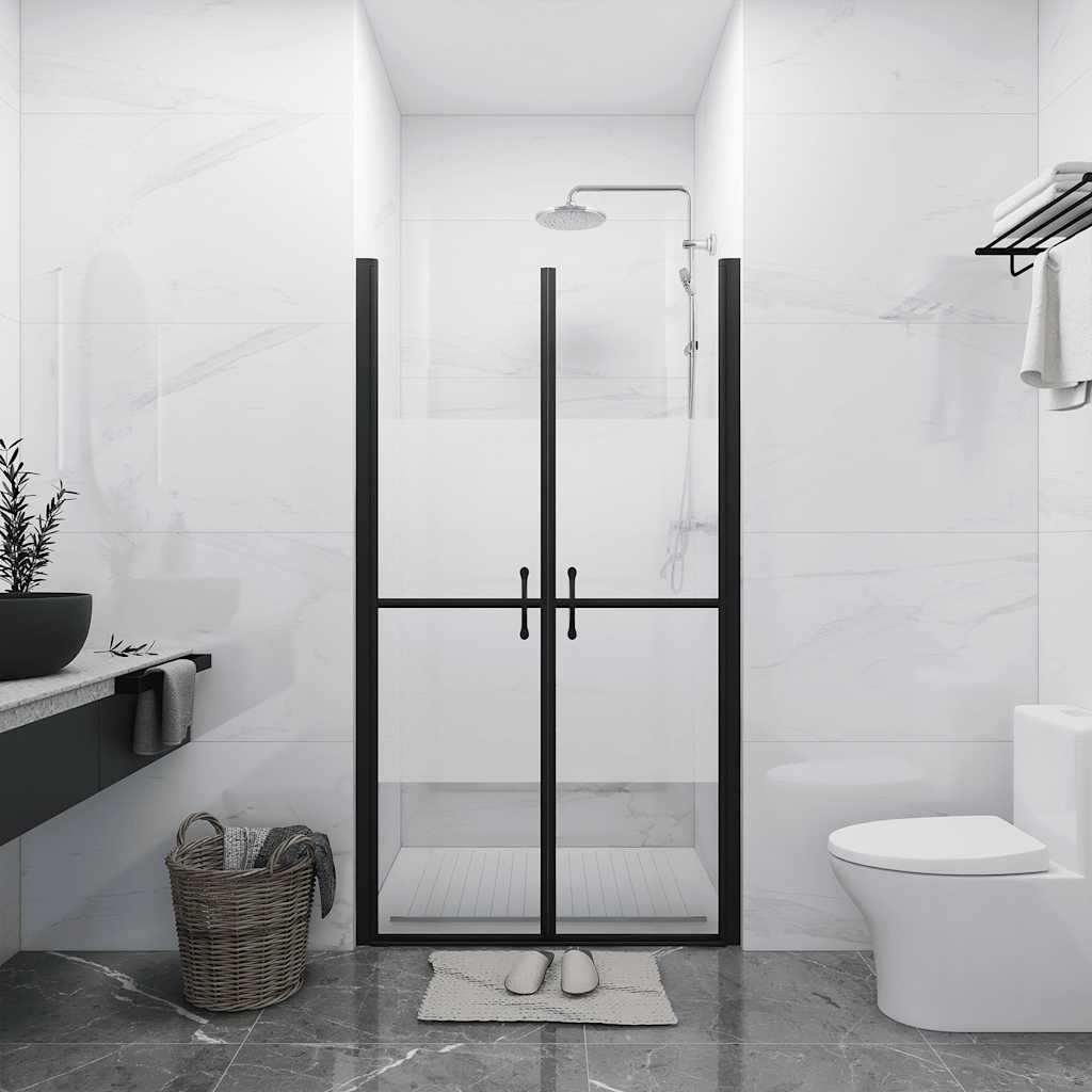 150834 vidaXL Shower Door Half Frosted ESG (83-86)x190 cm