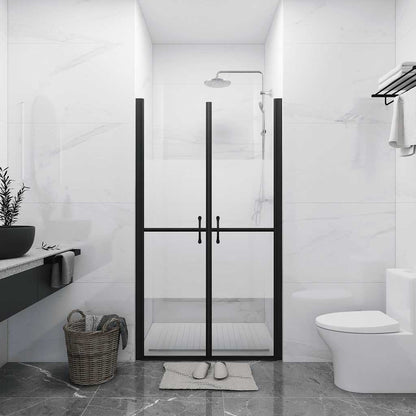 150834 vidaXL Shower Door Half Frosted ESG (83-86)x190 cm