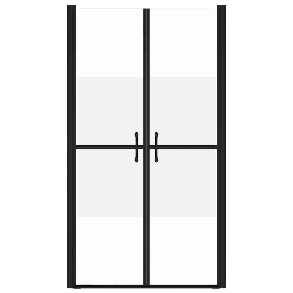 150835 vidaXL Shower Door Half Frosted ESG (88-91)x190 cm