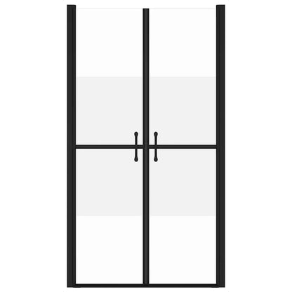 150835 vidaXL Shower Door Half Frosted ESG (88-91)x190 cm