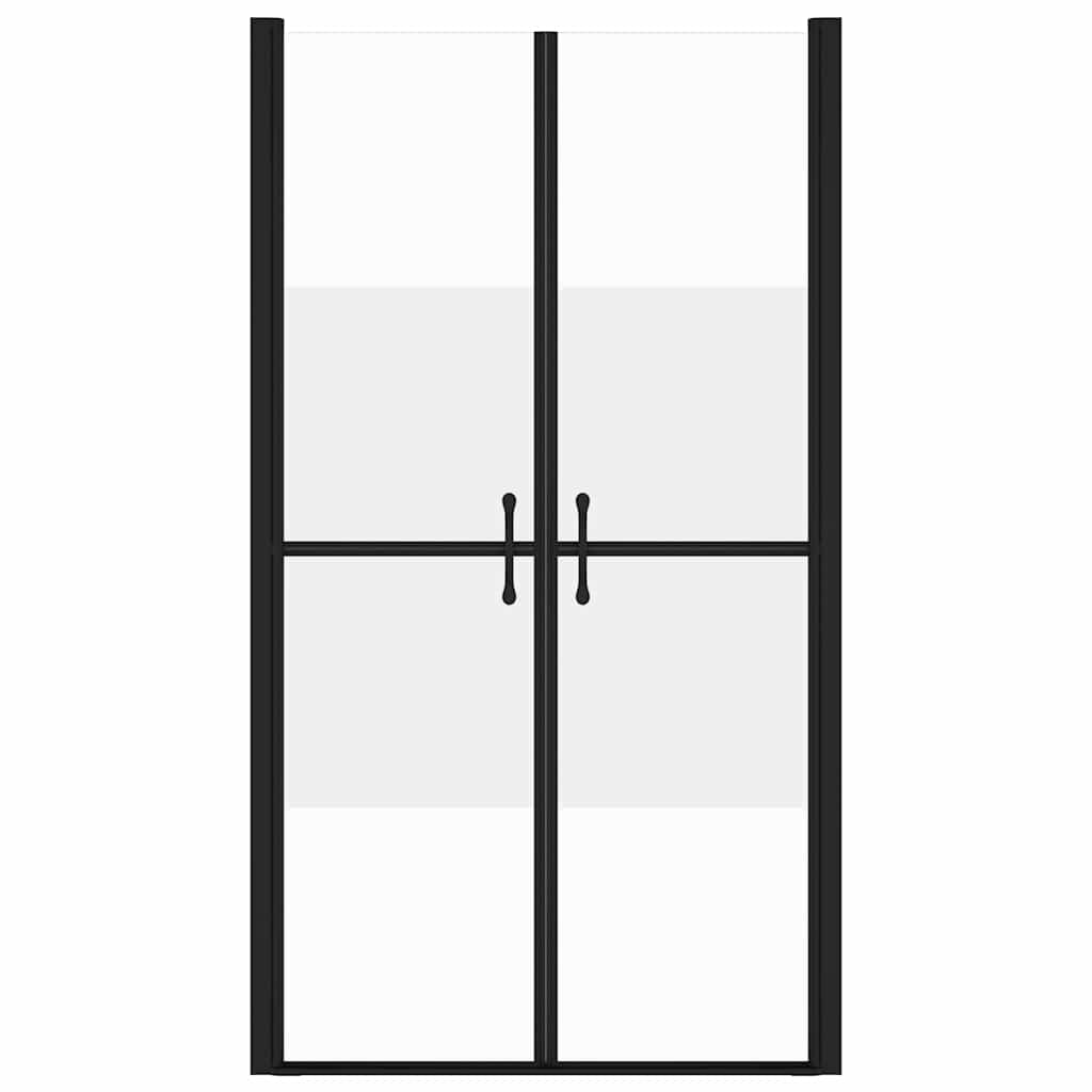 150836 vidaXL Shower Door Half Frosted ESG (93-96)x190 cm