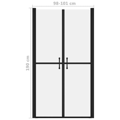 150844 vidaXL Shower Door Frosted ESG (98-101)x190 cm