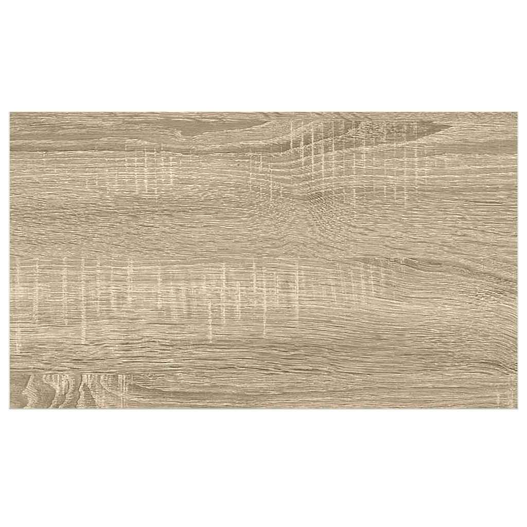 vidaXL Floating Wall Shelf Oak and White 50x23x3.8 cm MDF