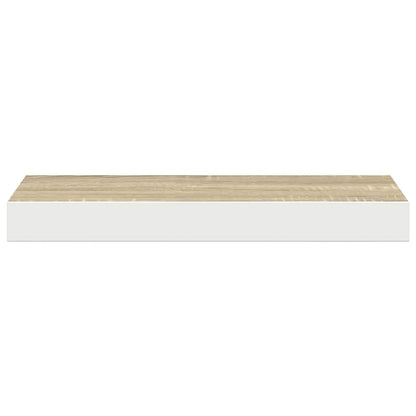 vidaXL Floating Wall Shelves 4 pcs Oak and White 50x23x3.8 cm MDF