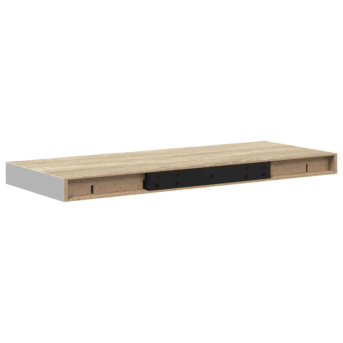 326576 vidaXL Floating Wall Shelf Oak and White 60x23,5x3,8 cm MDF