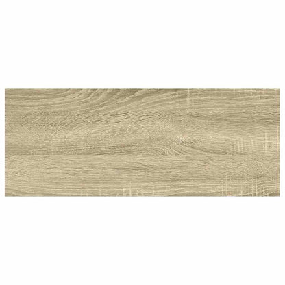 vidaXL Floating Wall Shelves 2 pcs Oak and White 60x23.5x3.8 cm MDF