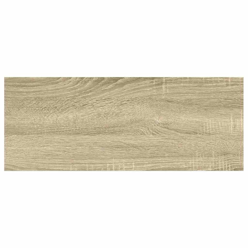 vidaXL Floating Wall Shelves 4 pcs Oak and White 60x23.5x3.8 cm MDF