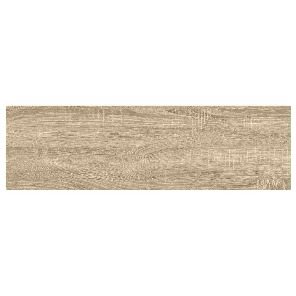 vidaXL Floating Wall Shelf Oak and White 80x23.5x3.8 cm MDF
