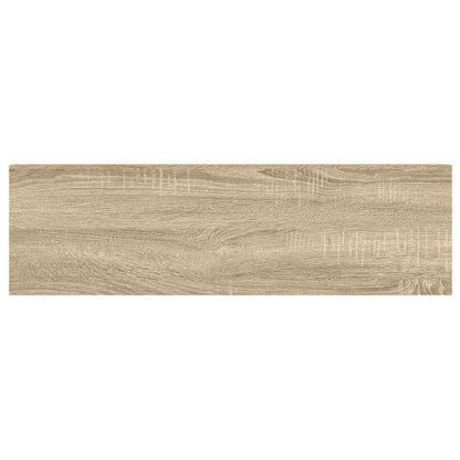 vidaXL Floating Wall Shelf Oak and White 80x23.5x3.8 cm MDF