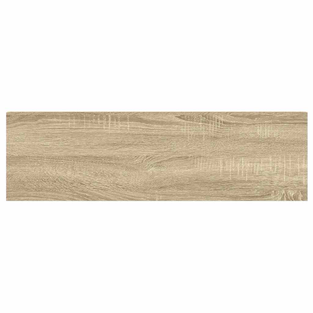 vidaXL Floating Wall Shelves 2 pcs Oak and White 80x23.5x3.8 cm MDF