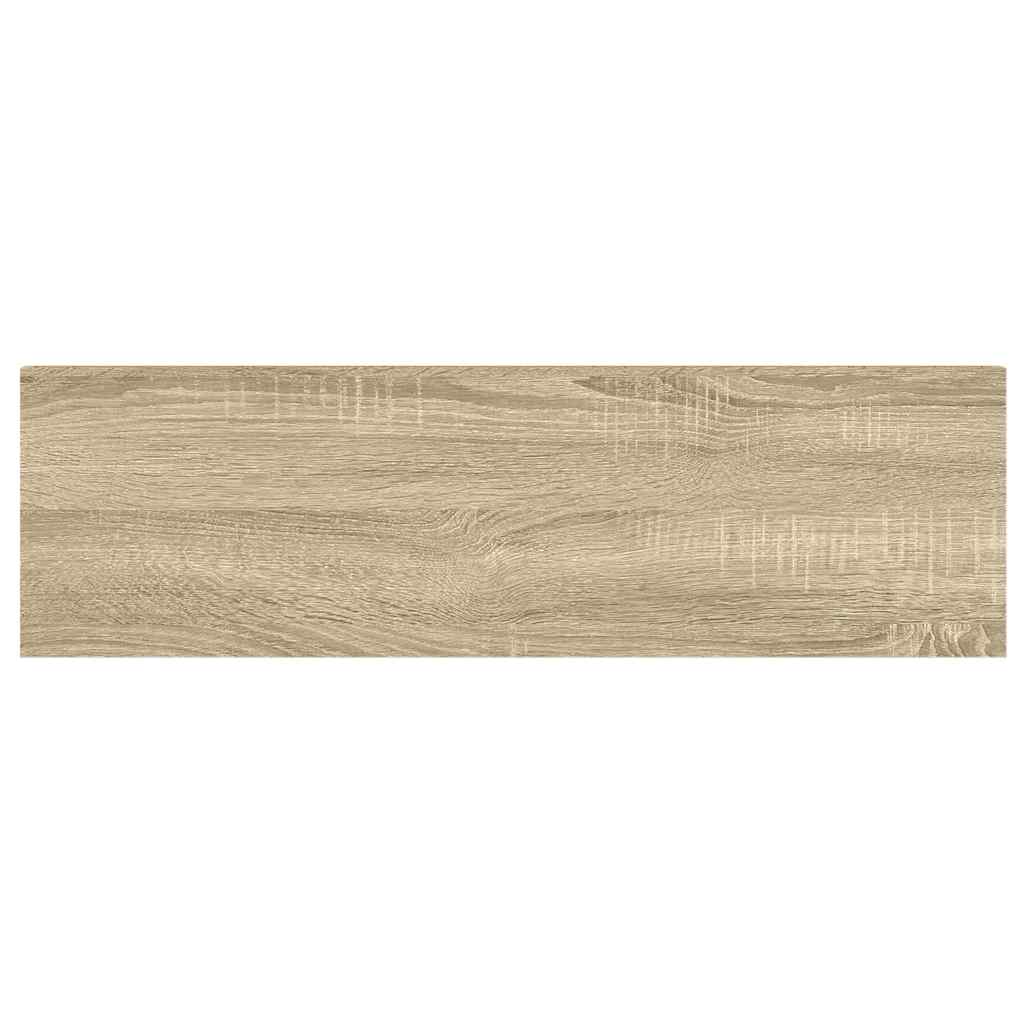 vidaXL Floating Wall Shelves 4 pcs Oak and White 80x23.5x3.8 cm MDF