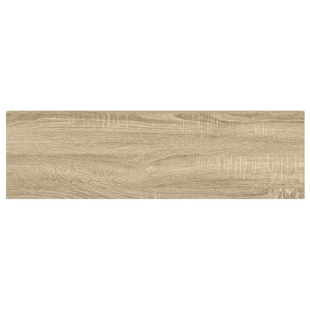 vidaXL Floating Wall Shelves 2 pcs Oak and White 90x23.5x3.8 cm MDF