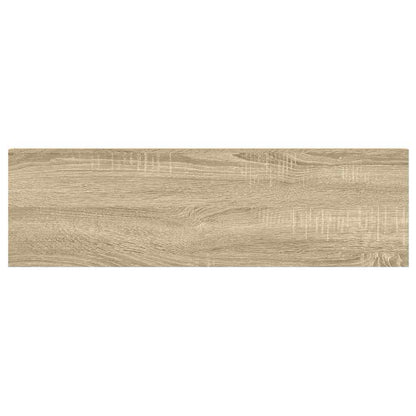 vidaXL Floating Wall Shelves 2 pcs Oak and White 90x23.5x3.8 cm MDF