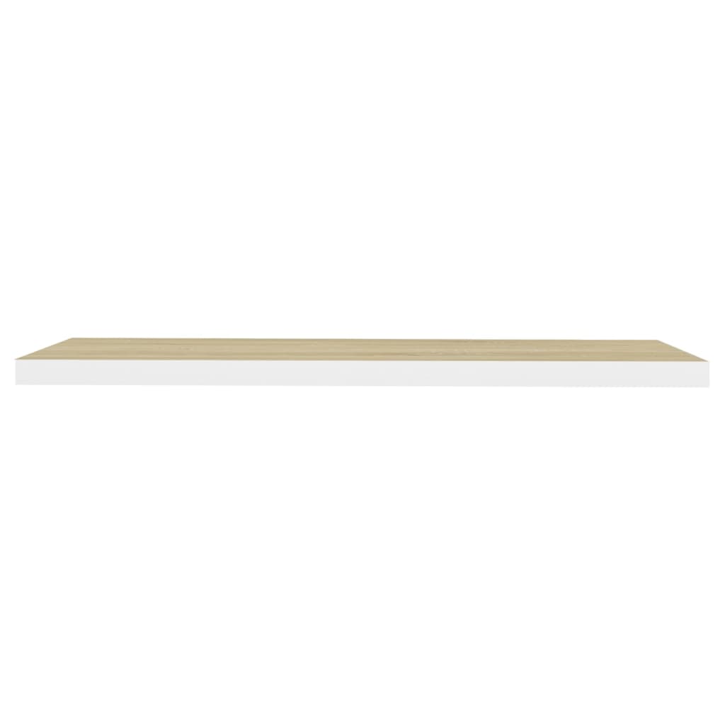 vidaXL Floating Wall Shelves 4 pcs Oak and White 90x23.5x3.8 cm MDF