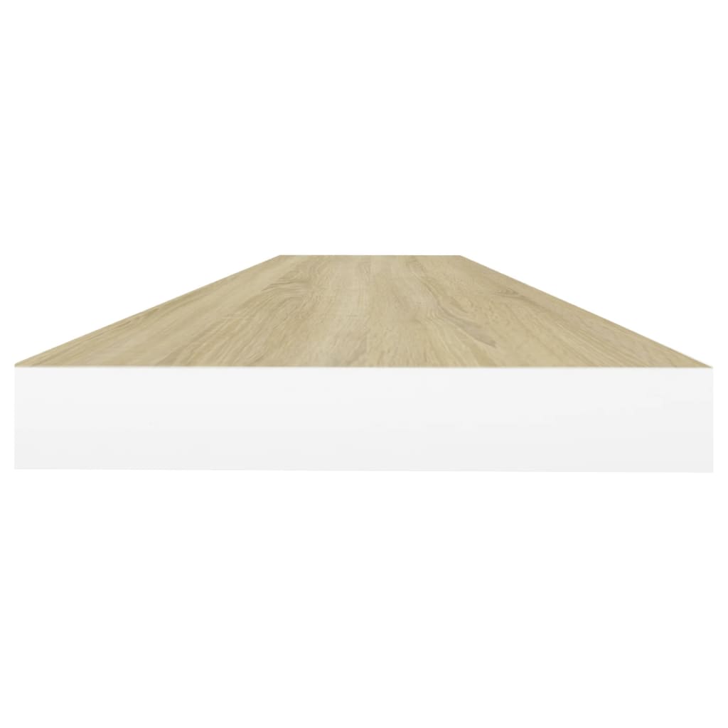 vidaXL Floating Wall Shelves 4 pcs Oak and White 90x23.5x3.8 cm MDF