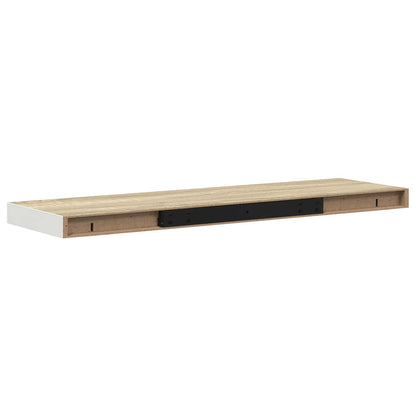 326584 vidaXL Floating Wall Shelves 4 pcs Oak and White 90x23,5x3,8 cm MDF