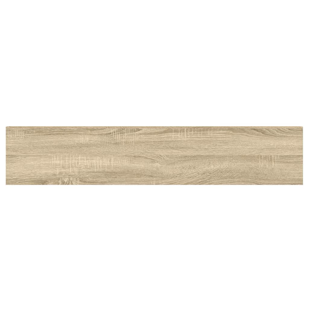 vidaXL Floating Wall Shelf Oak and White 120x23.5x3.8 cm MDF