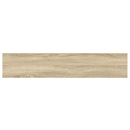 vidaXL Floating Wall Shelf Oak and White 120x23.5x3.8 cm MDF
