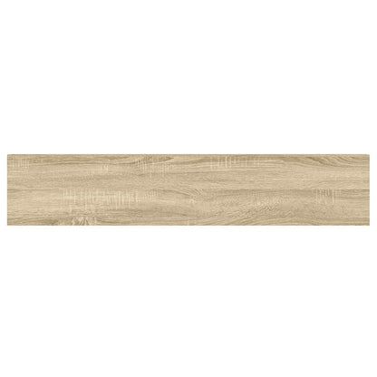 vidaXL Floating Wall Shelves 2 pcs Oak and White 120x23.5x3.8 cm MDF