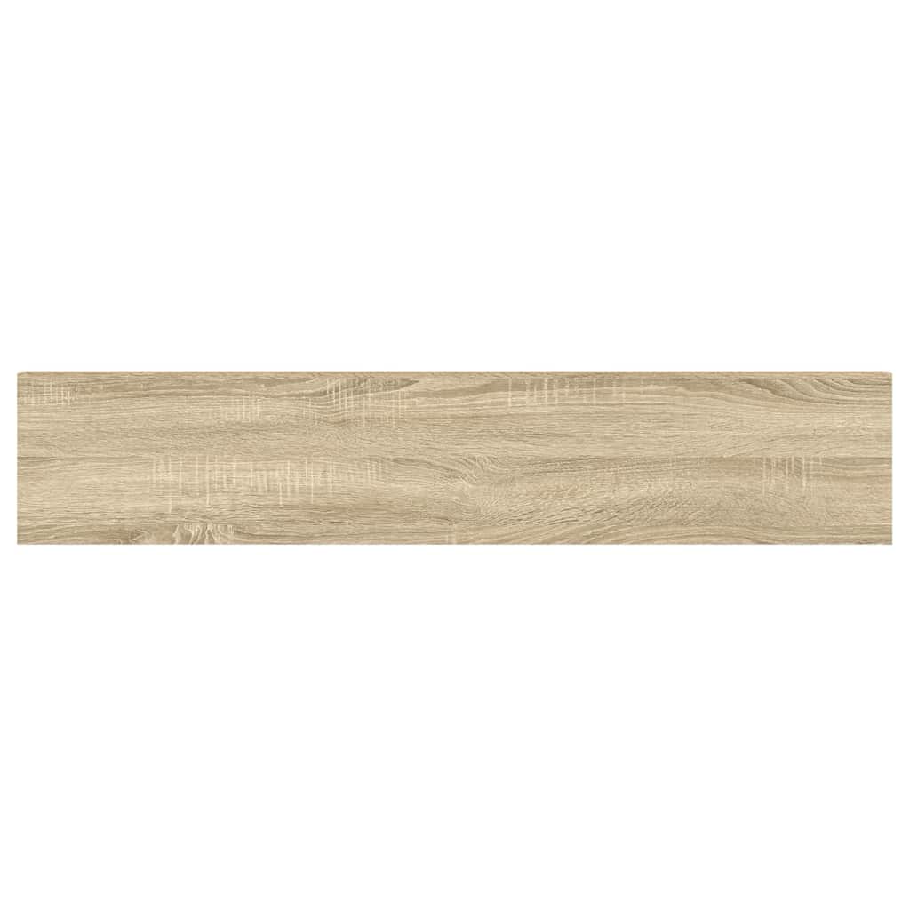 326586 vidaXL Floating Wall Shelves 2 pcs Oak and White 120x23,5x3,8 cm MDF