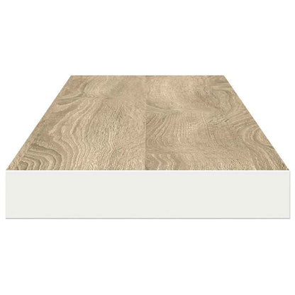 vidaXL Floating Wall Shelves 4 pcs Oak and White 120x23.5x3.8 cm MDF