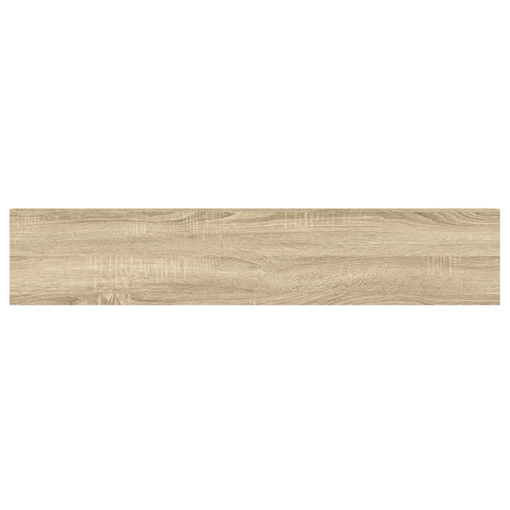vidaXL Floating Wall Shelves 4 pcs Oak and White 120x23.5x3.8 cm MDF
