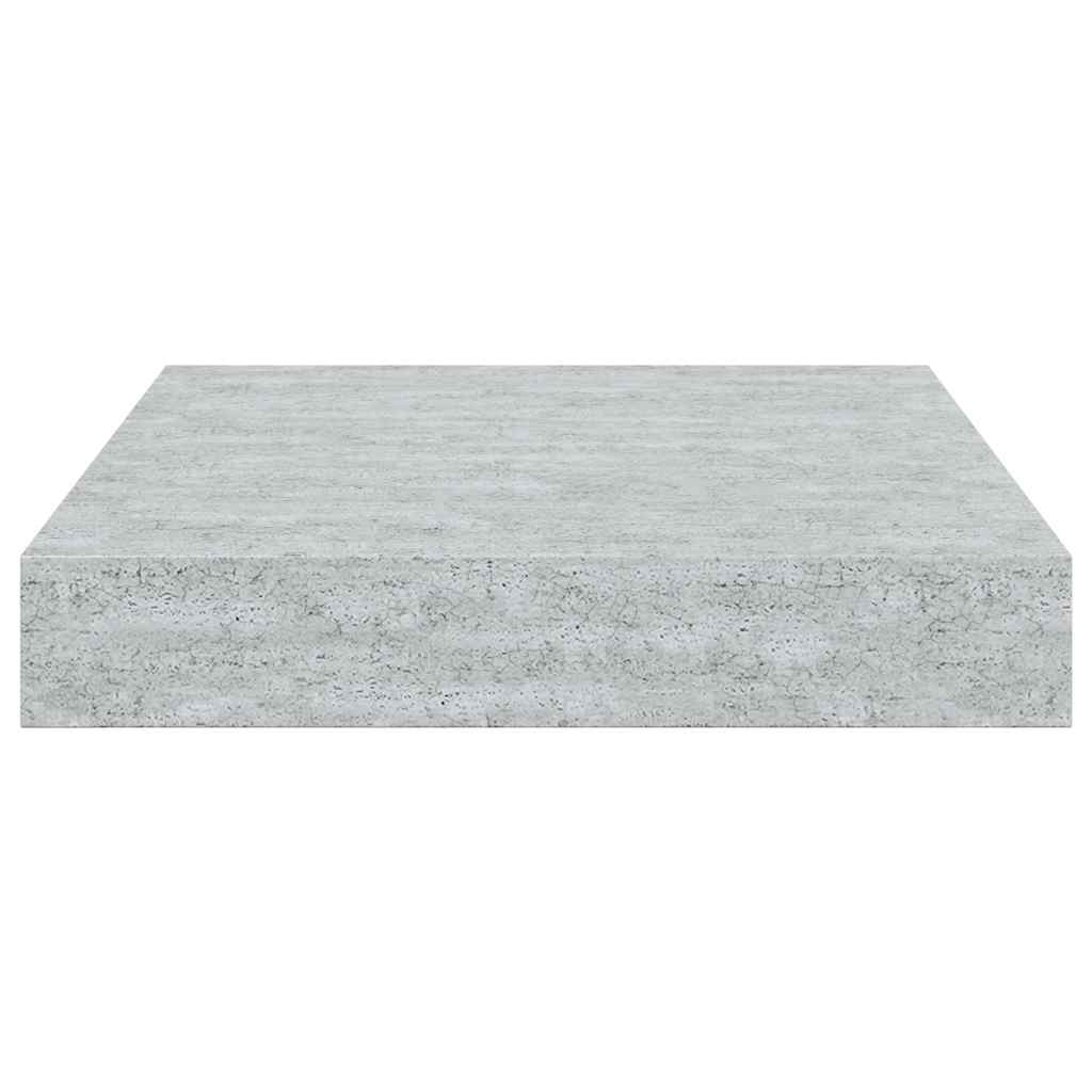 vidaXL Floating Wall Shelves 2 pcs Concrete Grey 23x23.5x3.8 cm MDF