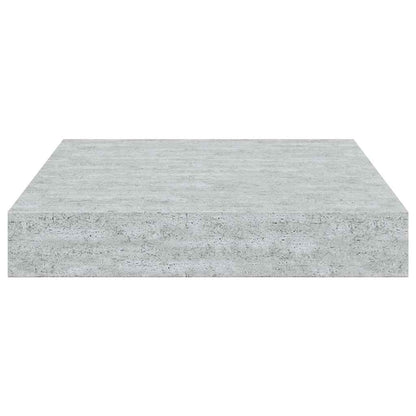 vidaXL Floating Wall Shelves 2 pcs Concrete Grey 23x23.5x3.8 cm MDF