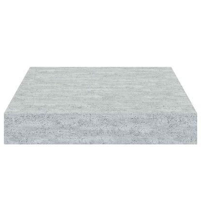 326589 vidaXL Floating Wall Shelves 2 pcs Concrete Grey 23x23,5x3,8 cm MDF