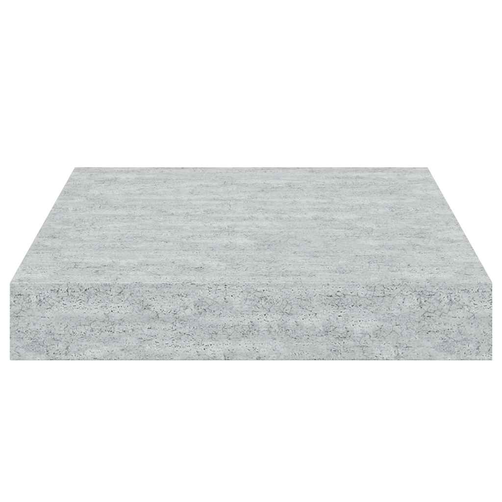 vidaXL Floating Wall Shelves 2 pcs Concrete Grey 23x23.5x3.8 cm MDF