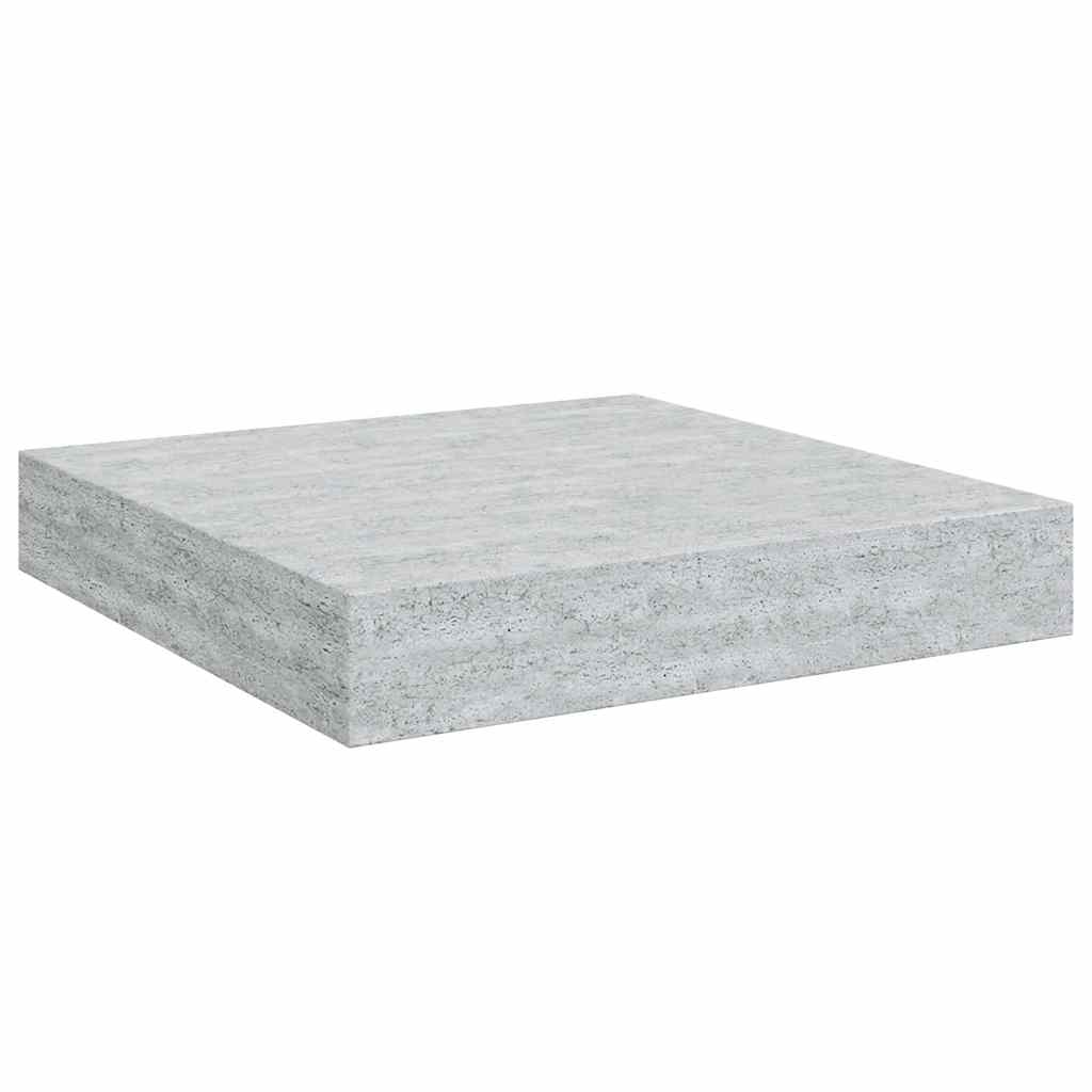 vidaXL Floating Wall Shelves 4 pcs Concrete Grey 23x23.5x3.8 cm MDF