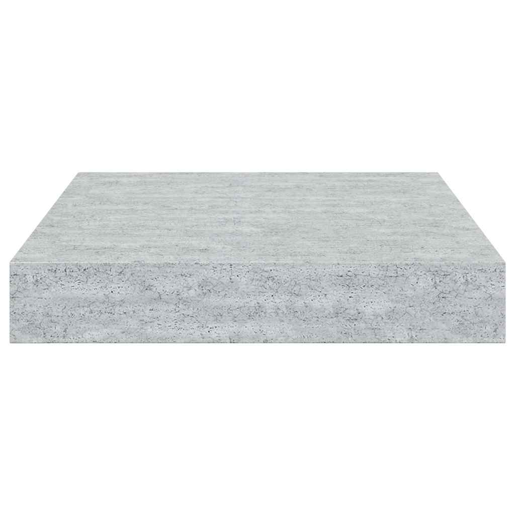 vidaXL Floating Wall Shelves 4 pcs Concrete Grey 23x23.5x3.8 cm MDF