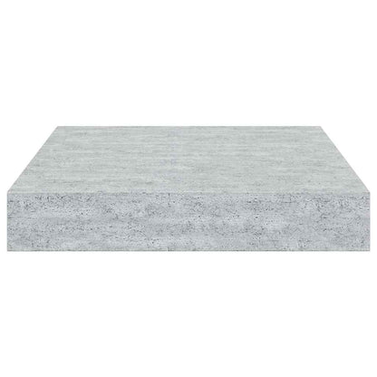 vidaXL Floating Wall Shelves 4 pcs Concrete Grey 23x23.5x3.8 cm MDF