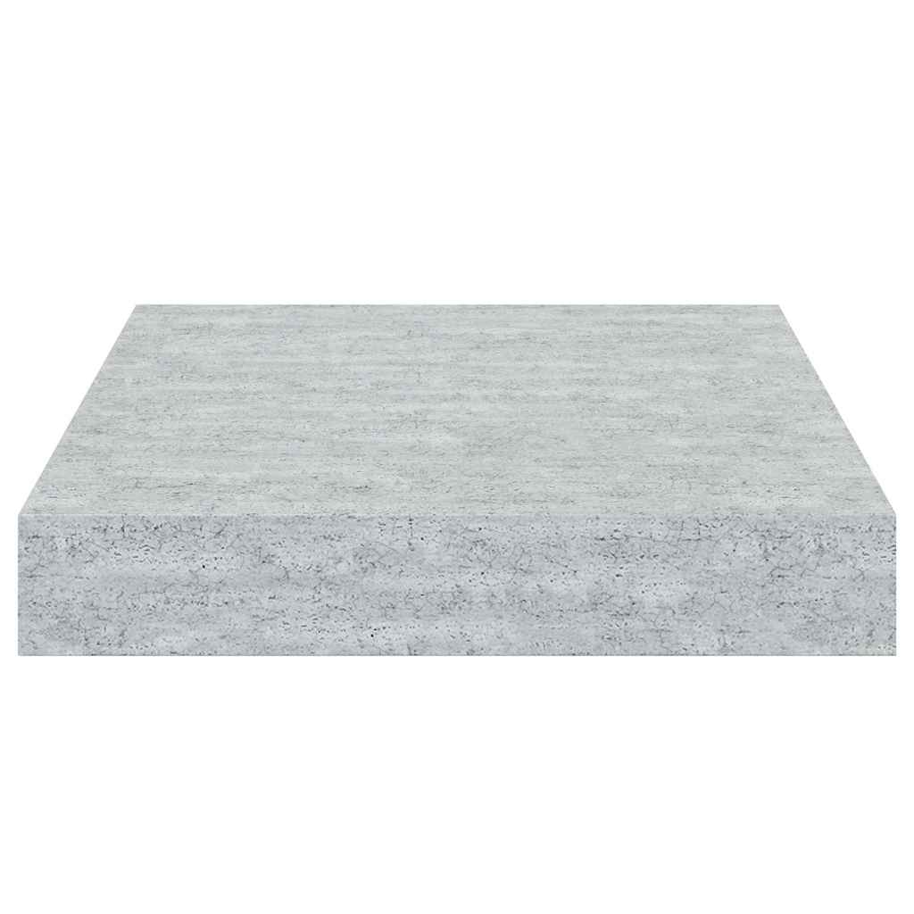 326590 vidaXL Floating Wall Shelves 4 pcs Concrete Grey 23x23,5x3,8 cm MDF