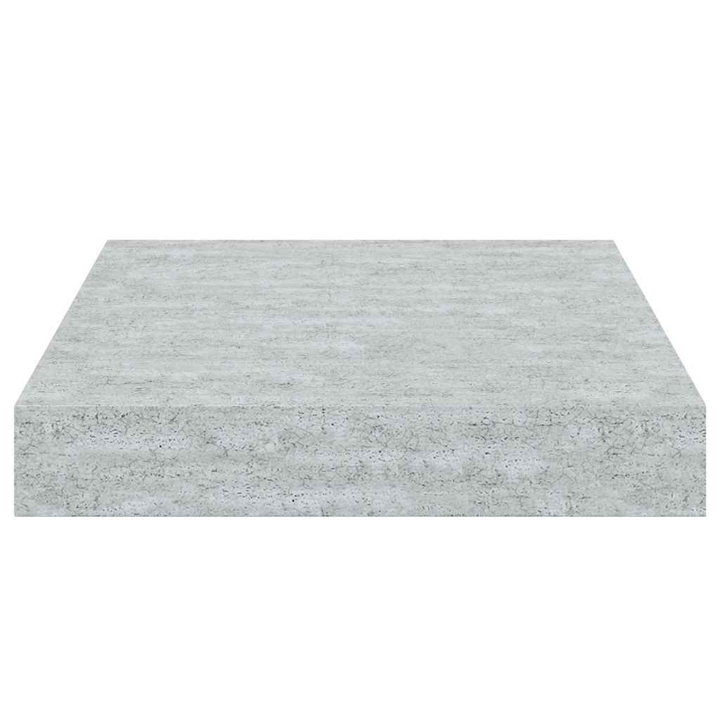 vidaXL Floating Wall Shelves 4 pcs Concrete Grey 23x23.5x3.8 cm MDF