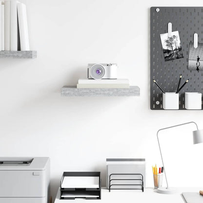 vidaXL Floating Wall Shelf Concrete Grey 40x23x3.8 cm MDF