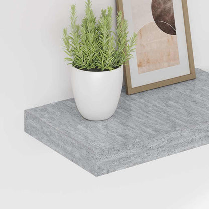 vidaXL Floating Wall Shelf Concrete Grey 40x23x3.8 cm MDF