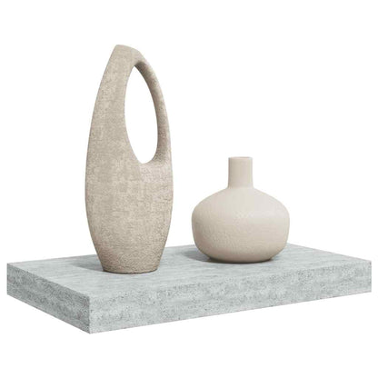 vidaXL Floating Wall Shelf Concrete Grey 40x23x3.8 cm MDF