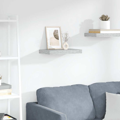 vidaXL Floating Wall Shelf Concrete Grey 40x23x3.8 cm MDF