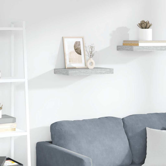 vidaXL Floating Wall Shelf Concrete Grey 40x23x3.8 cm MDF
